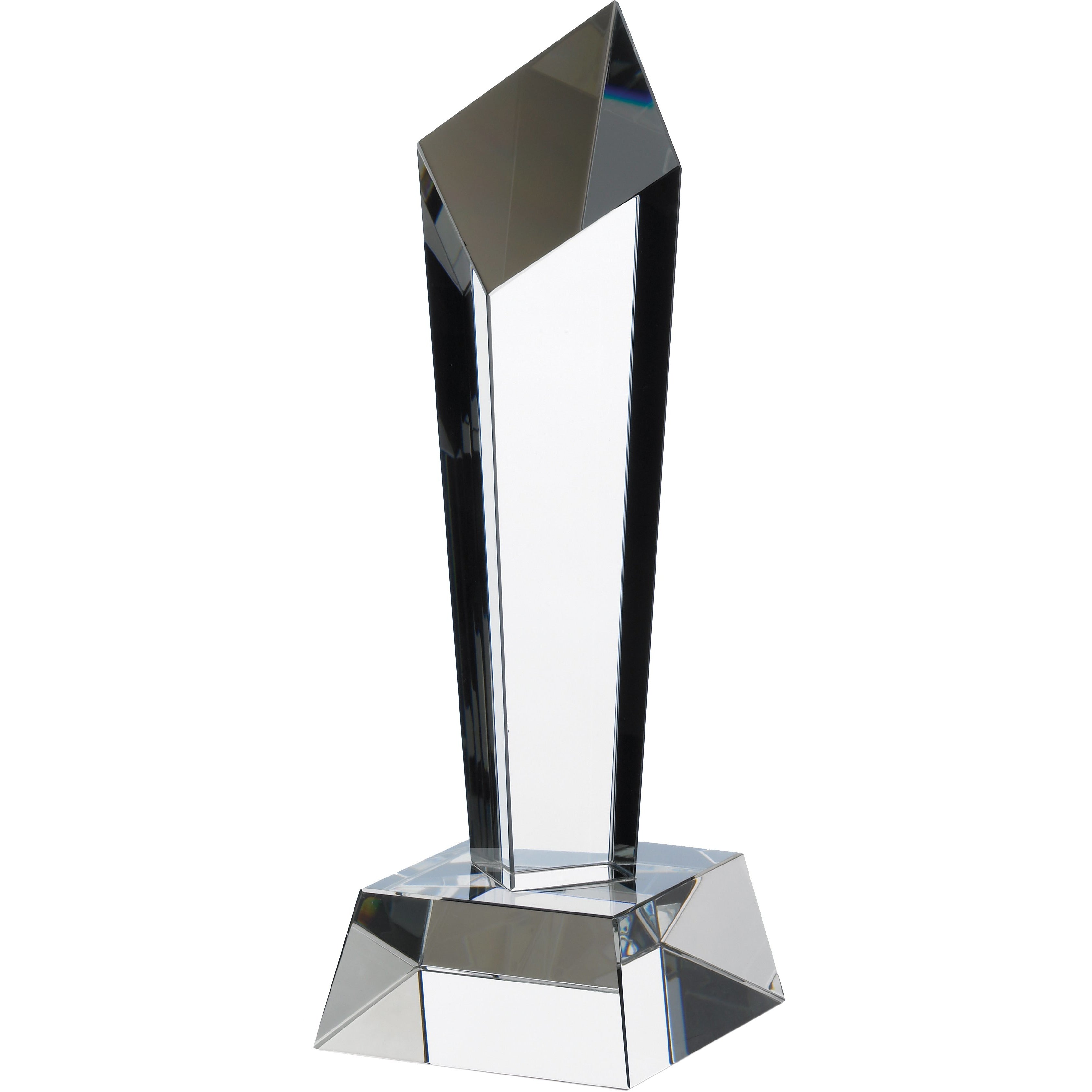 Glass Diamond Obelisk Award on Base (CLEARANCE)