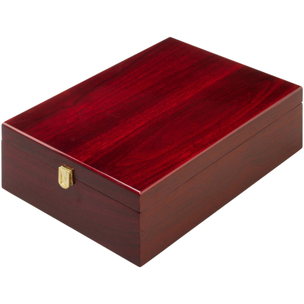 Jade Glass Diamond Plaque Award in Premium Wooden Box (CLEARANCE)