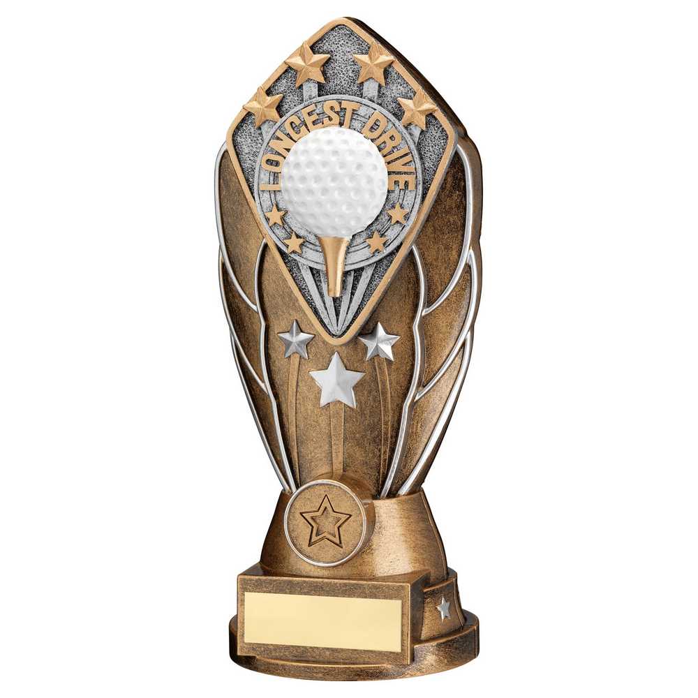 Golf 'Longest Drive' Diamond Column Trophy
