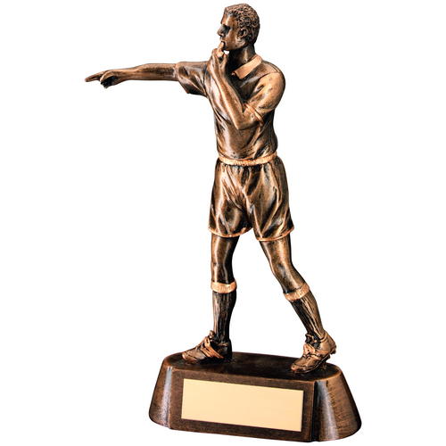 Football Referee Figurine Trophy (Bronze Resin)