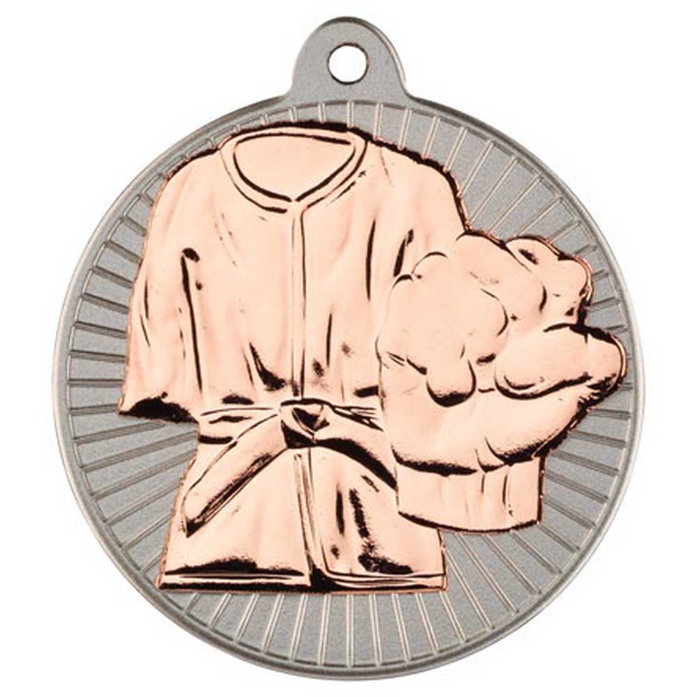 Martial Arts Metal Medal Silver/Bronze (50mm)