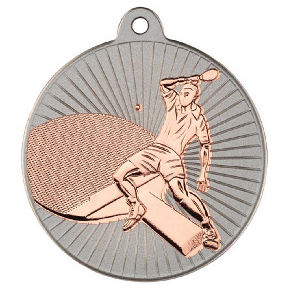 Table Tennis Metal Medal Silver/Bronze (50mm)