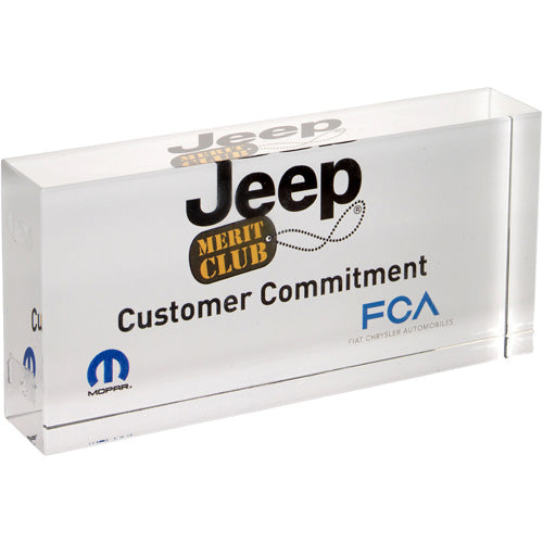 Personalised Glass Rectangle Block Award