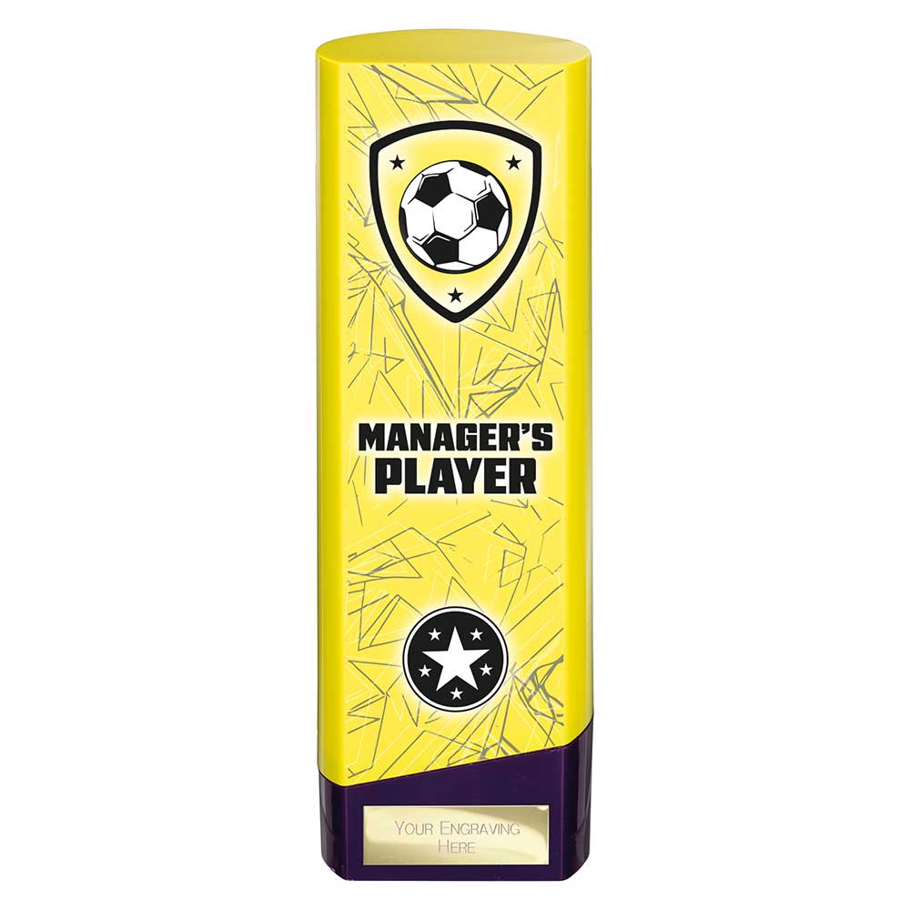 Prime Managers Player Football Trophy (Yellow/Purple)