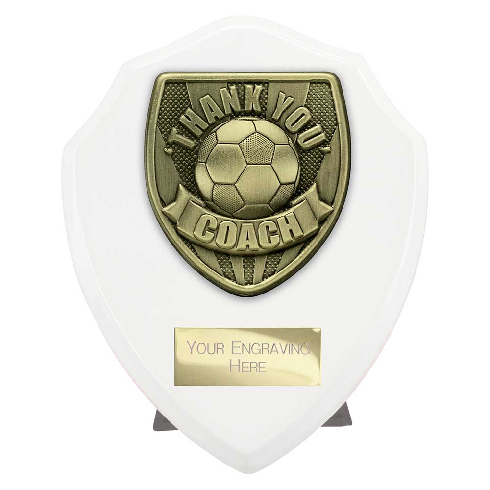 Cobra Shield Thank You Coach Football Award (White)