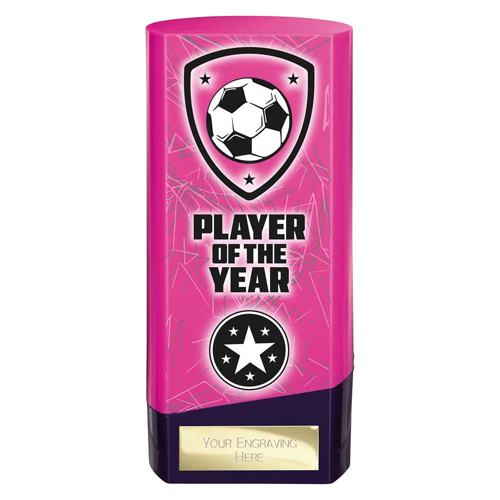 Prime Player of the Year Football Trophy (Pink/Purple)
