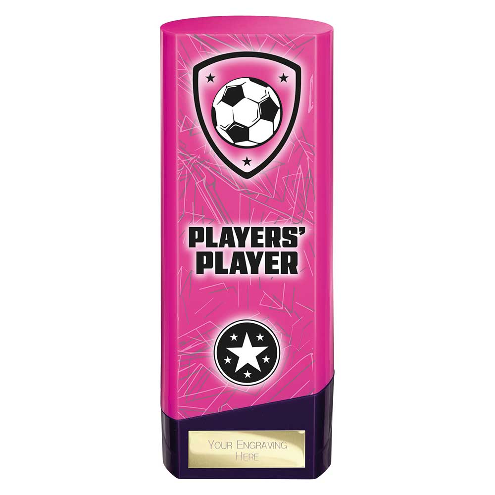 Prime Players Player Football Trophy (Pink/Purple)