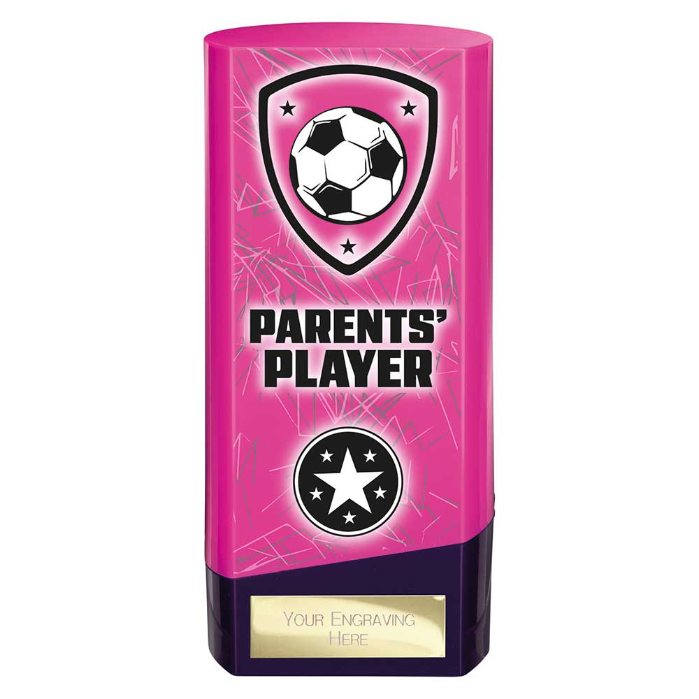 Prime Parents Player Football Trophy (Pink/Purple)