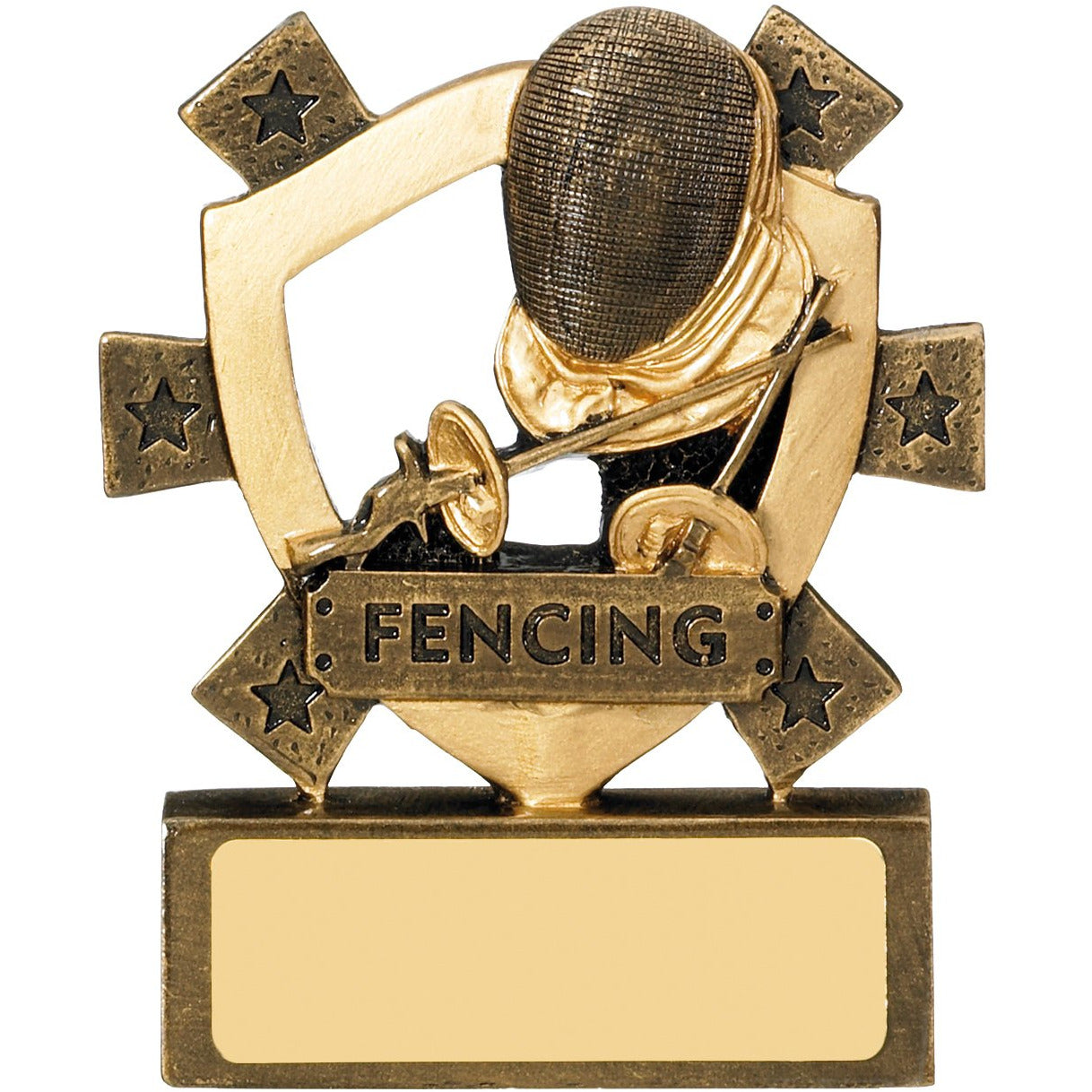 Fencing Mini Shield Trophy 8cm (CLEARANCE)