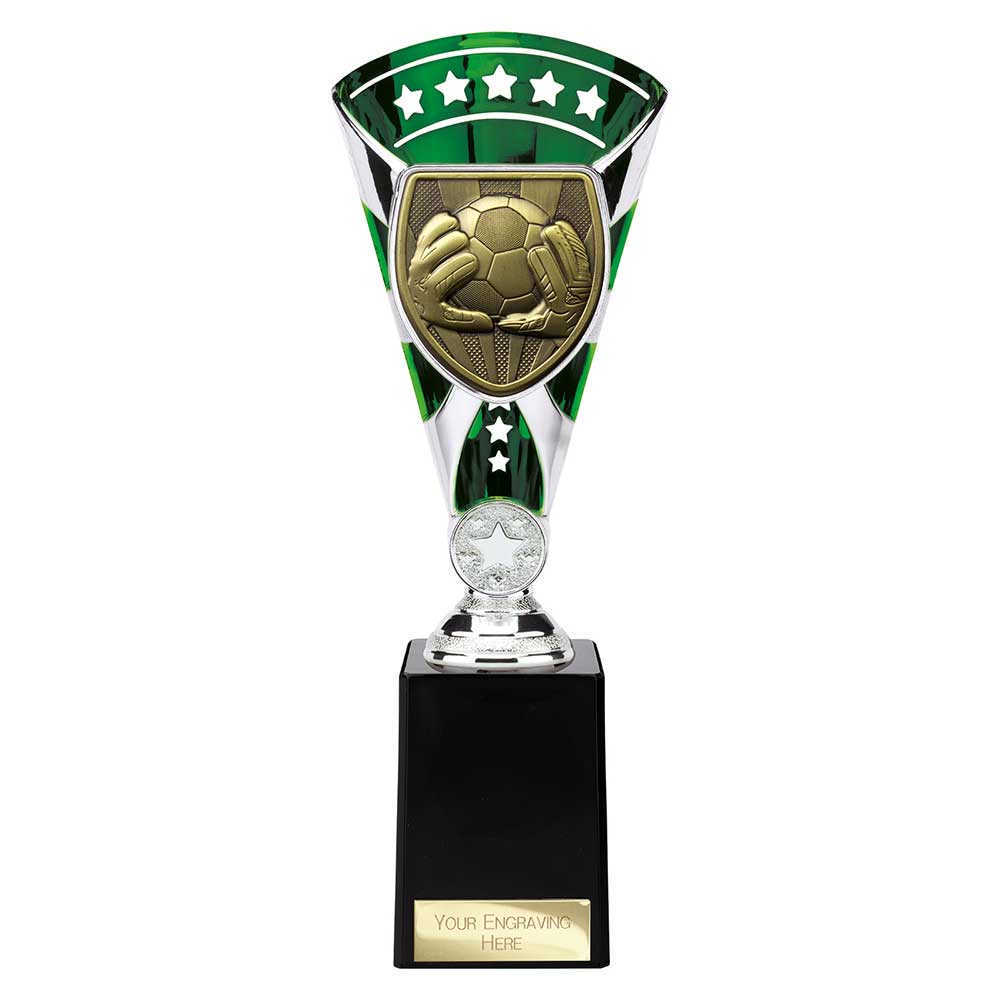 Cobra Trophy Cup Football Goalkeeper (Silver/Green)