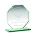 Engraved Jade Glass Award - Octagon Plaque (CLEARANCE)