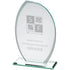 Engraved Jade Glass Award - Oval Plaque (CLEARANCE)