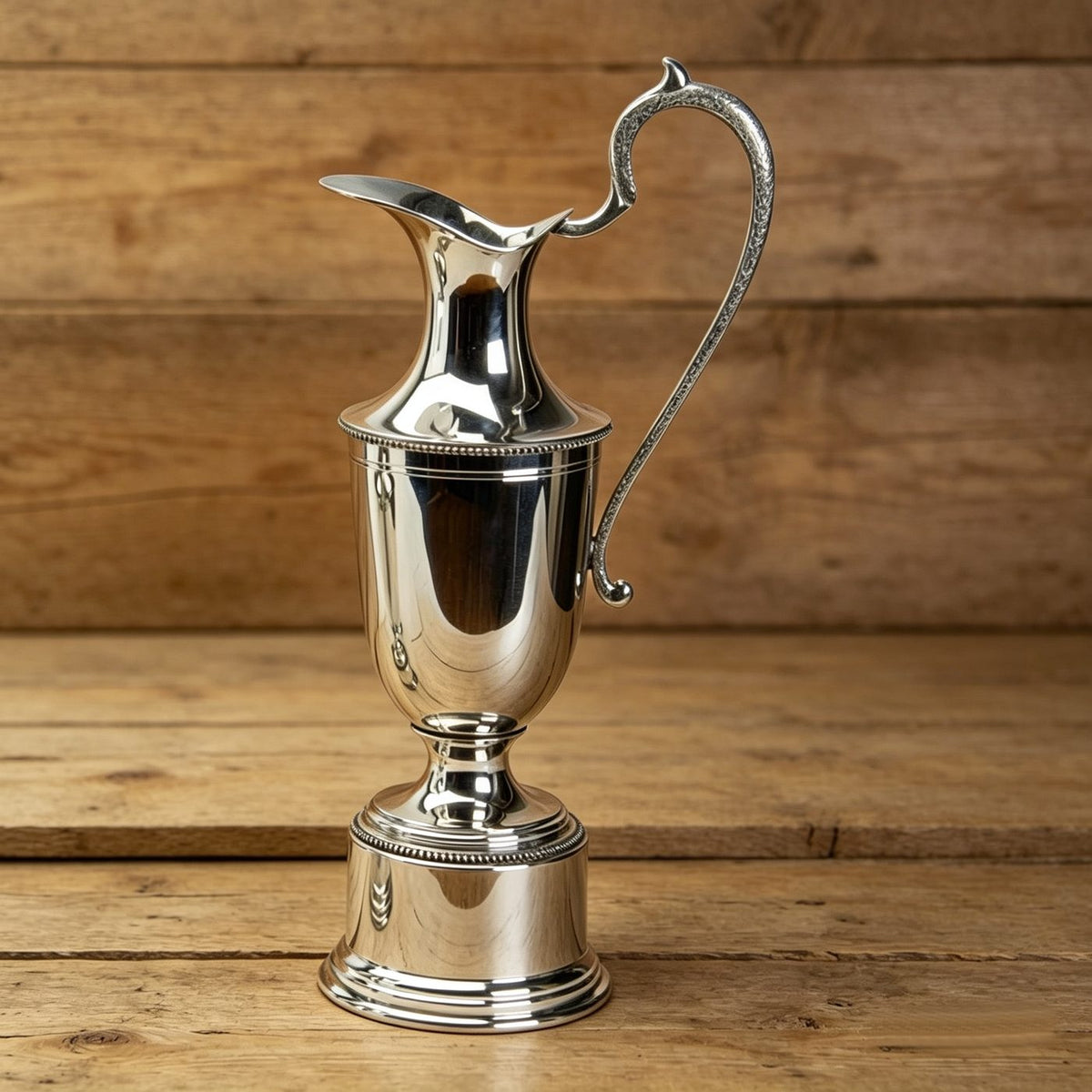 Edwin Blyde claret-style pewter trophy on a polished base