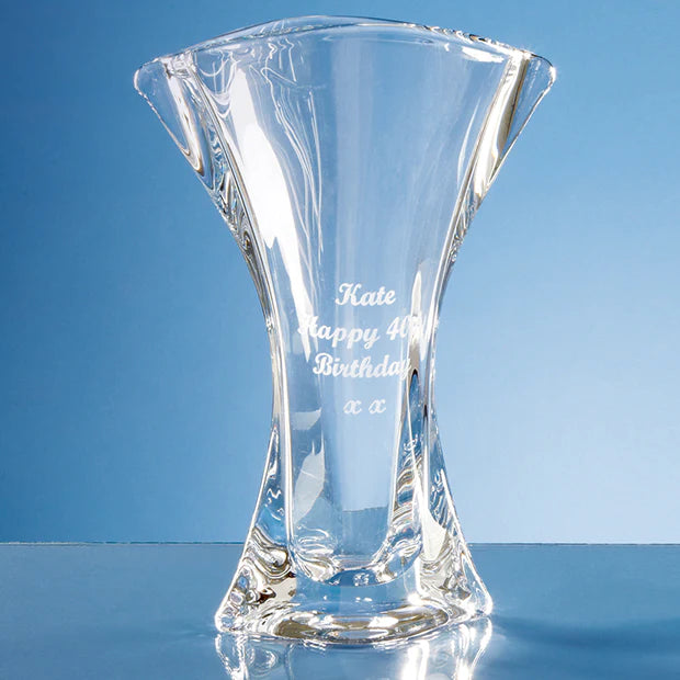 Engraved Glass and Crystal Vase