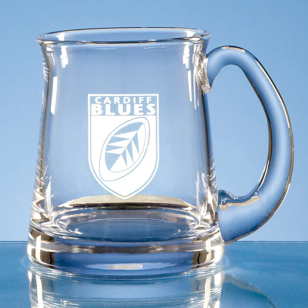 Engraved Glass Tankards