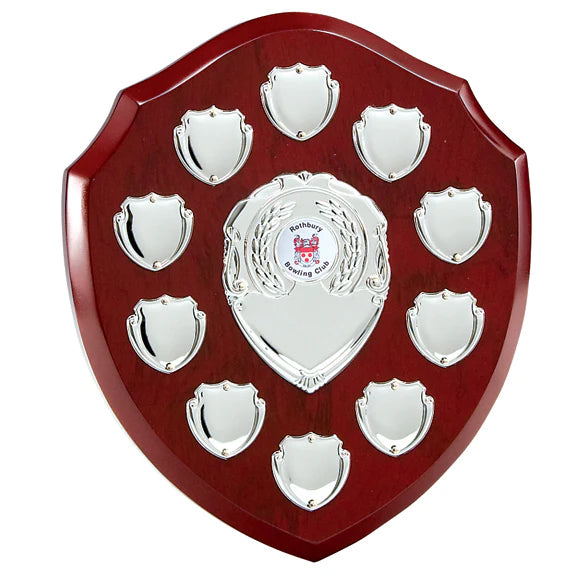 Engraved Wooden Presentation Shields and Plaques