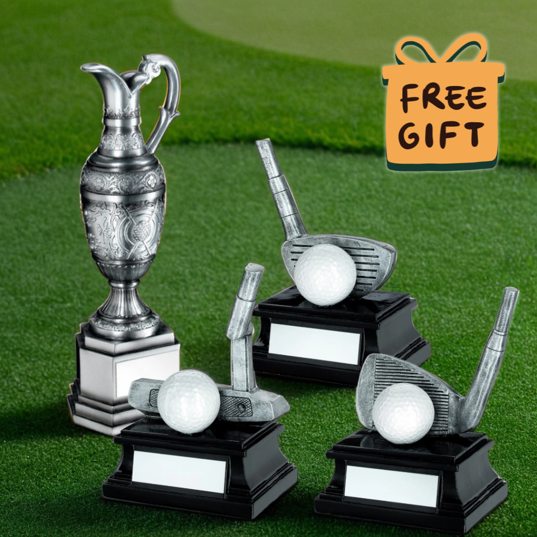 Pewter Golf Tournament Trophy Bundle