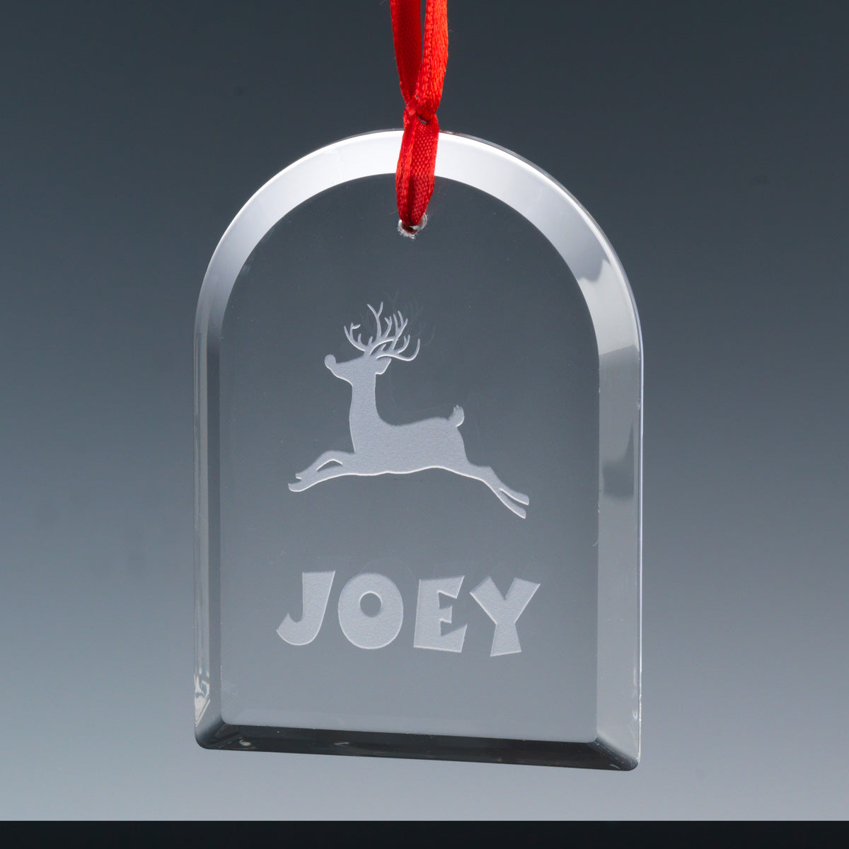 Christmas Bauble Decoration - K9 Crystal - Gift Tag, White Box