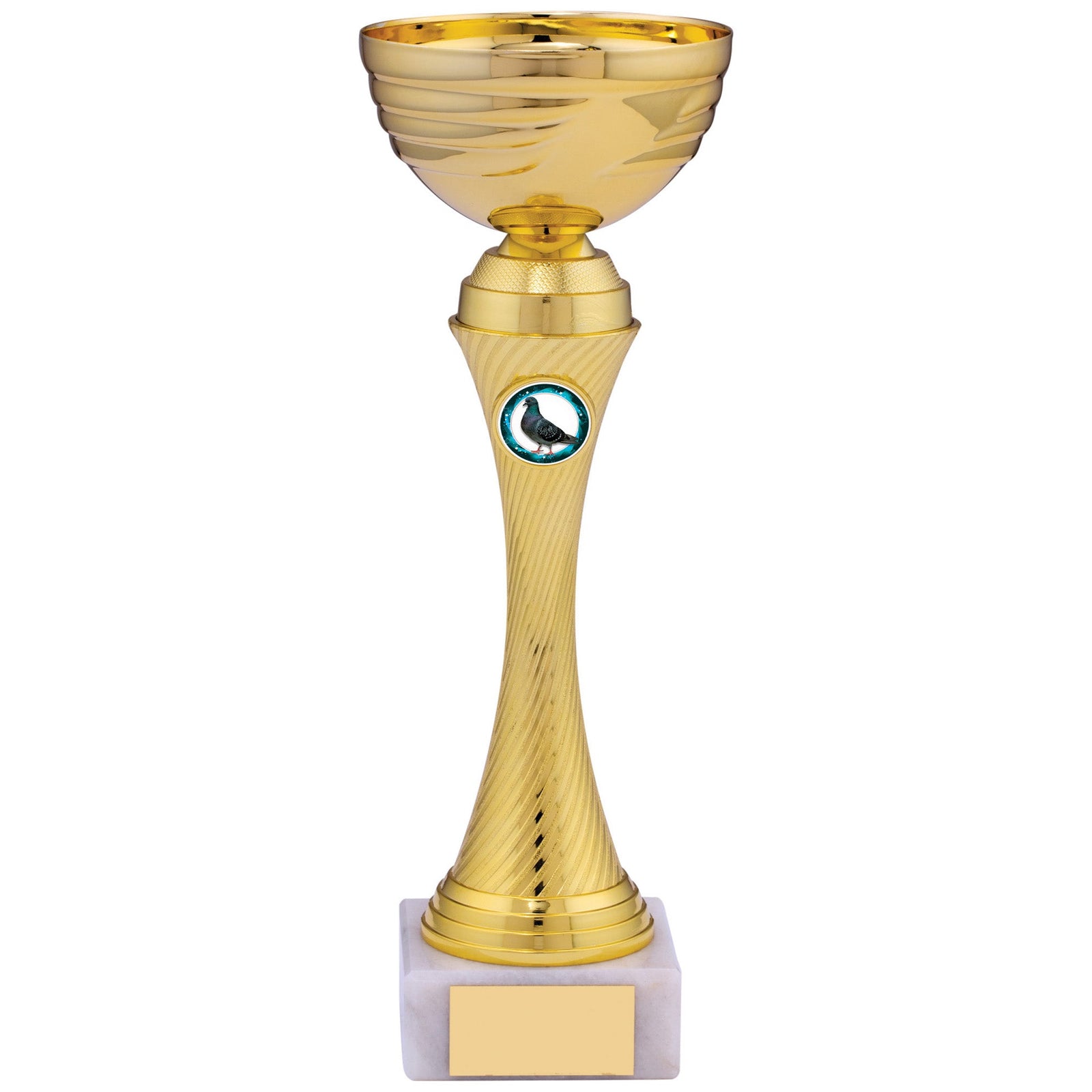 Gold Trophy Cup with Twist Pattern Stem