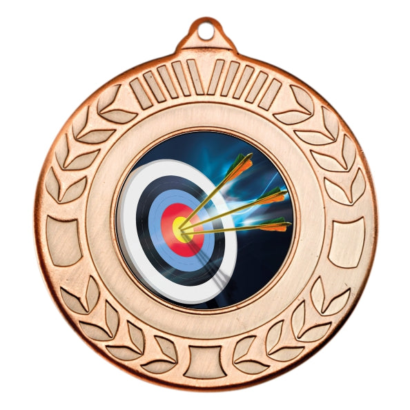 Archery Bronze Laurel 50mm Medal