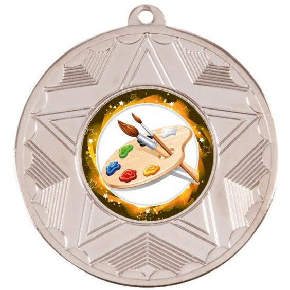 Art Silver Star 50mm Medal