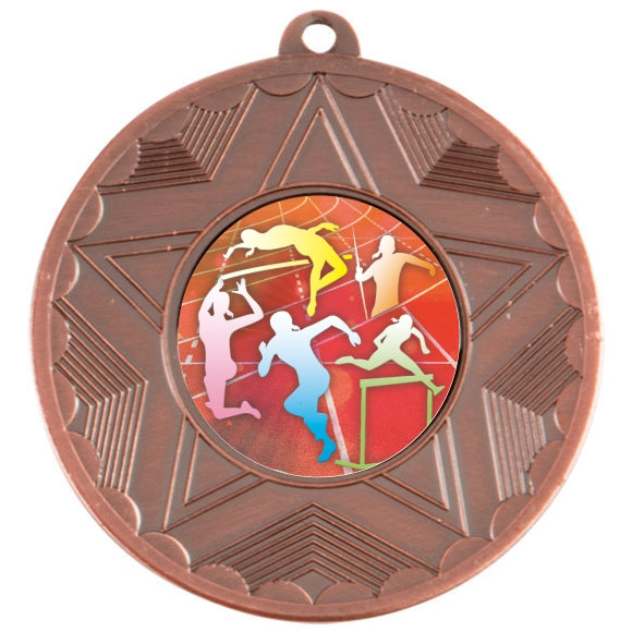 Athletics Female Bronze Star 50mm Medal