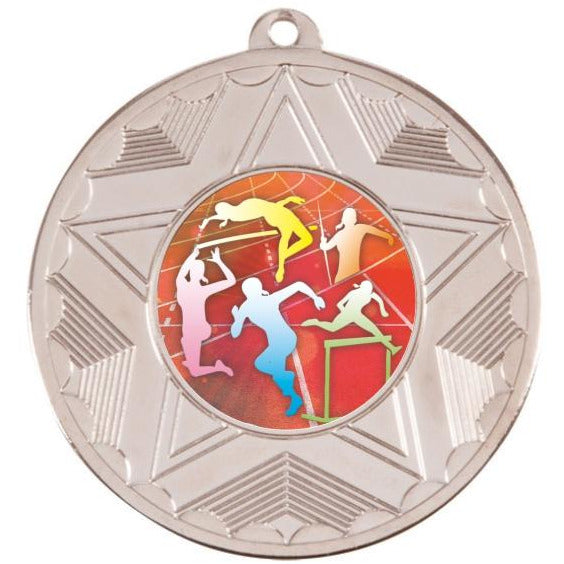 Athletics Female Silver Star 50mm Medal