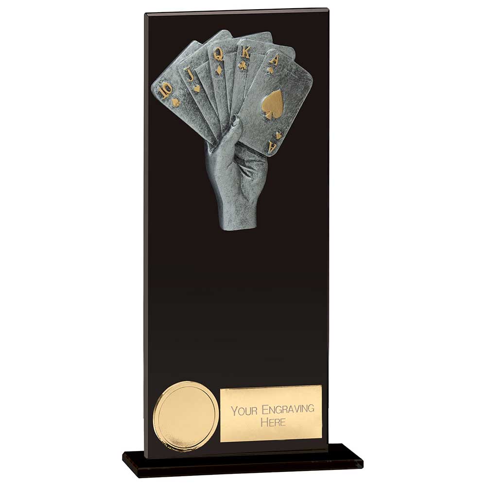 Euphoria Hero Cards Poker Glass Award - Jet Black