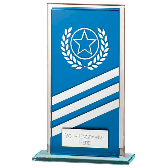 Talisman Mirror Glass Award (Blue/Silver)