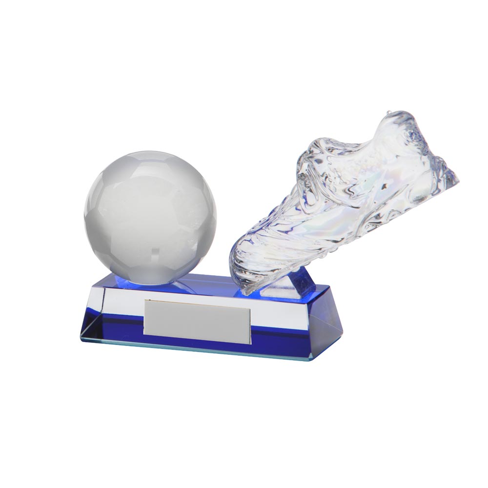 Legacy Football Boot & Ball Crystal Award100mm