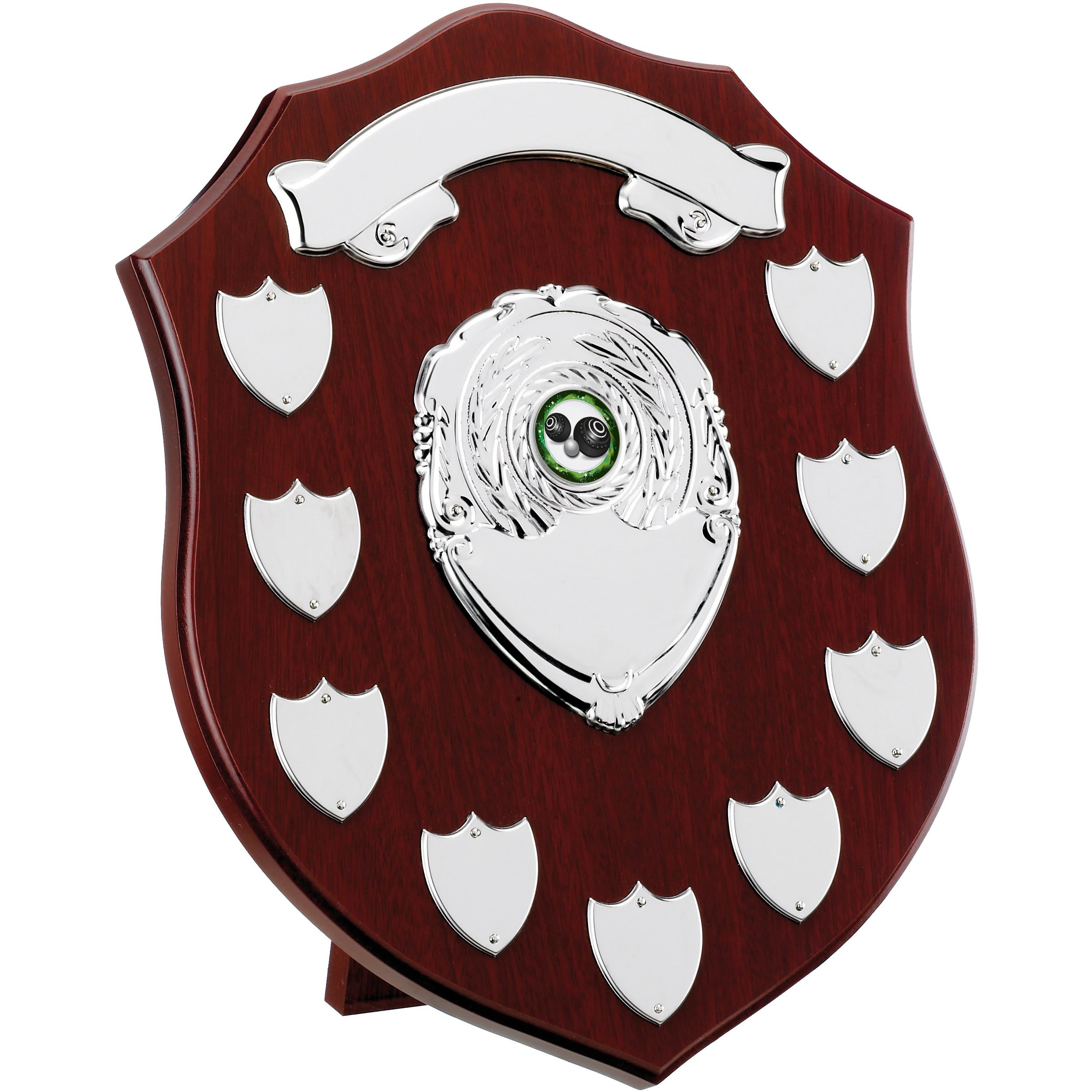 Mahogany 9 Year Presentation Shield 30.5cm (12")