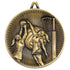 Netball Deluxe Medal - Antique Gold 2.35in