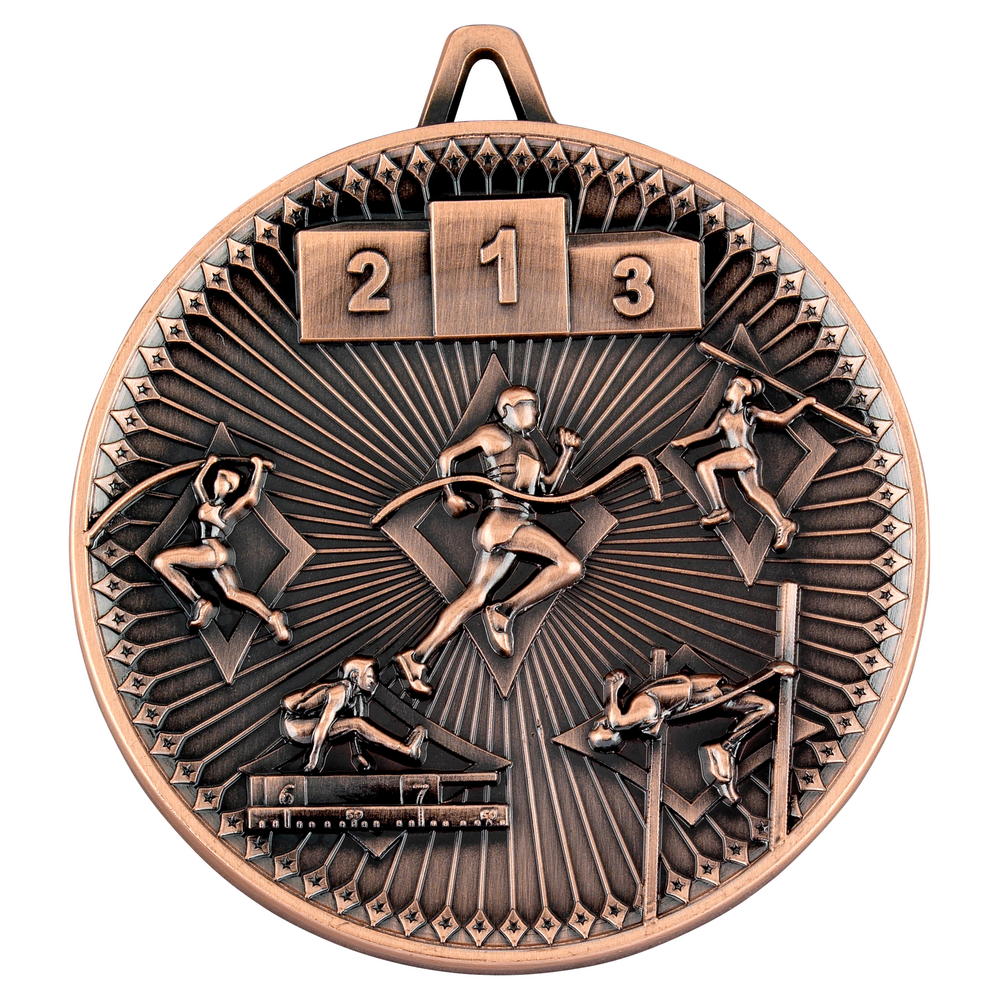 Athletics Deluxe Medal - Bronze 2.35in