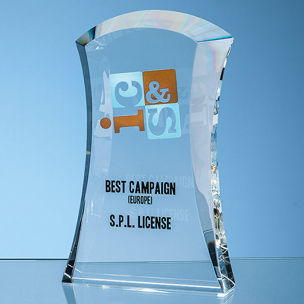 Colour Print Personalised Crystal Caledonian Arch Award