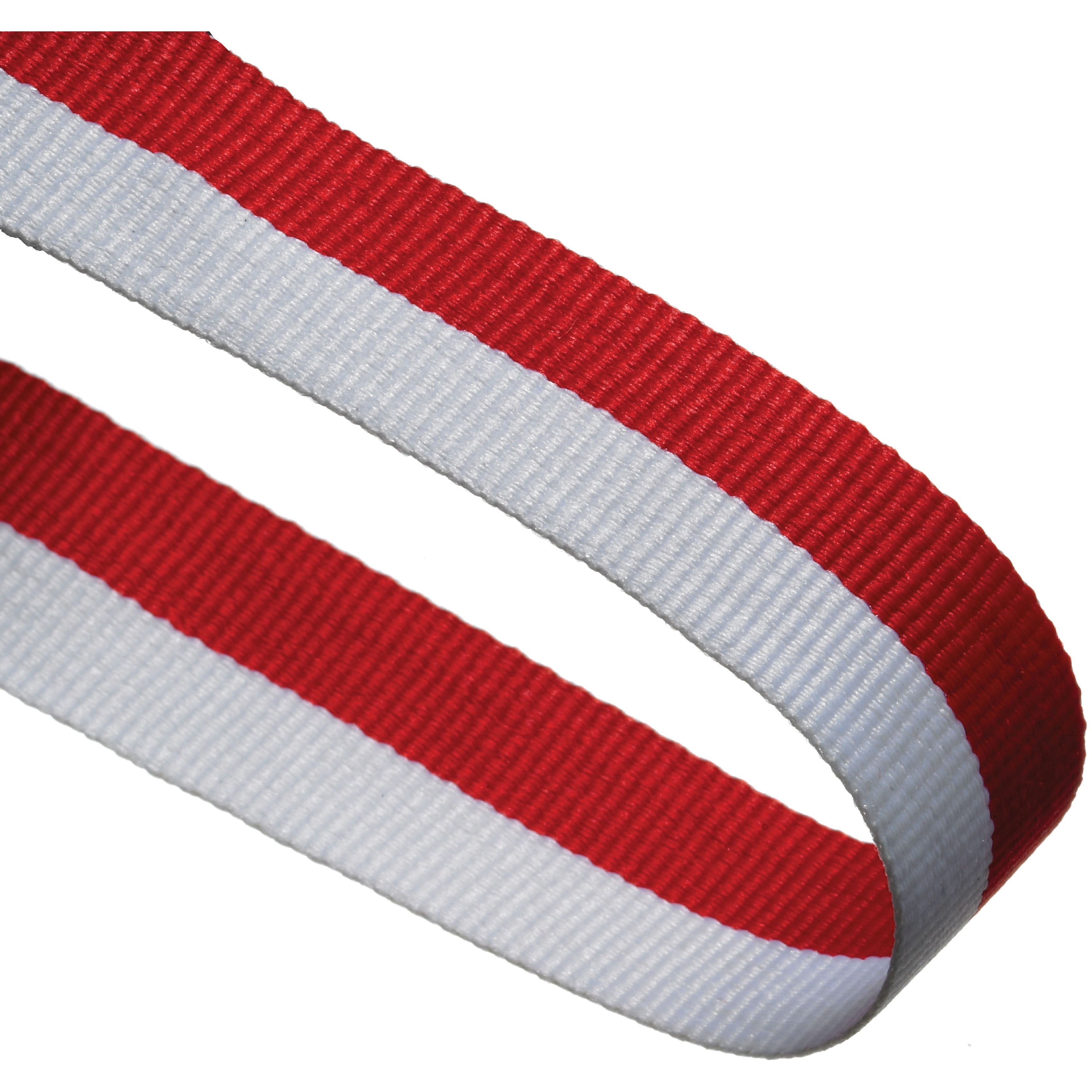 Red And White 22mm Wide Ribbon And Clip