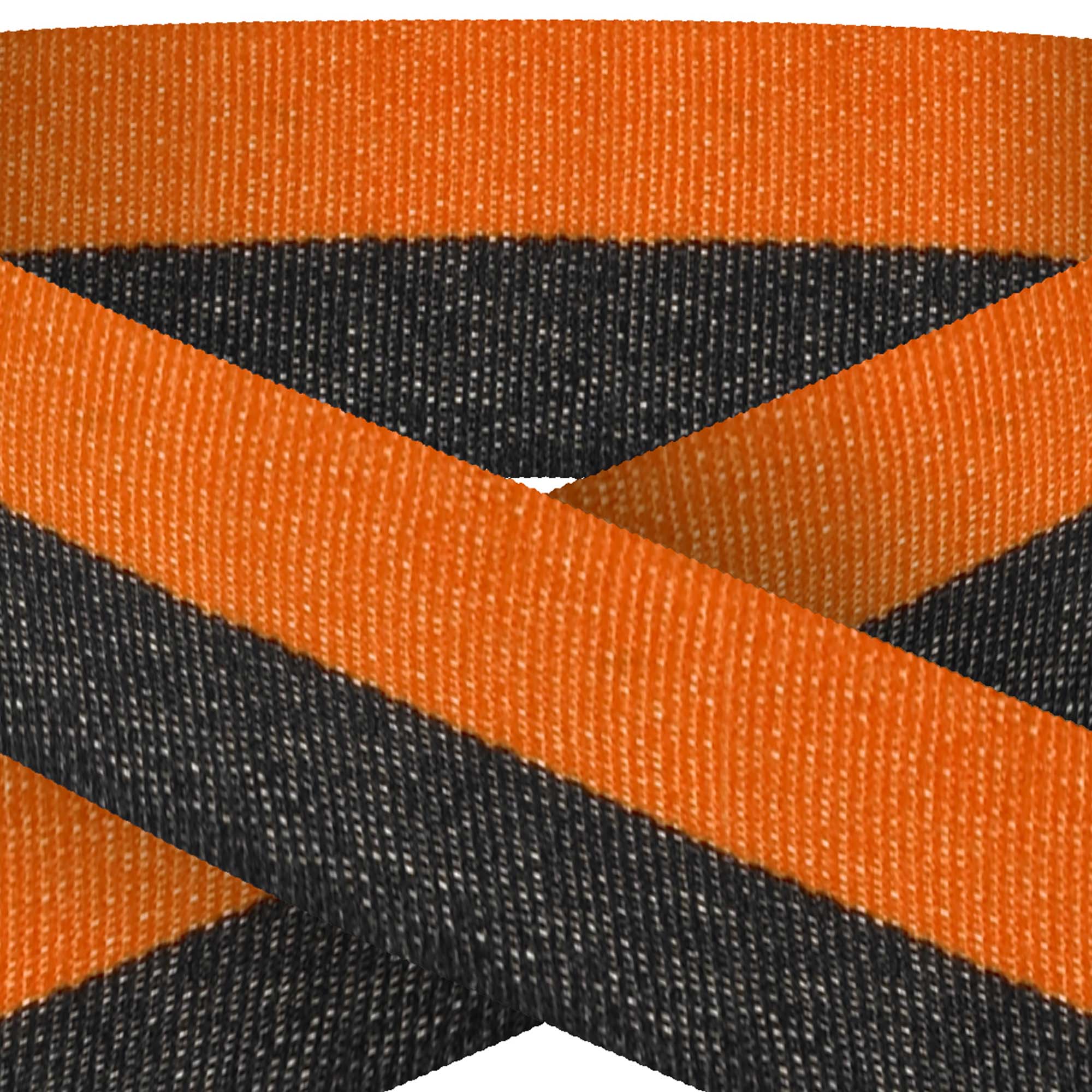 Orange And Black 22mm Wide Ribbon And Clip