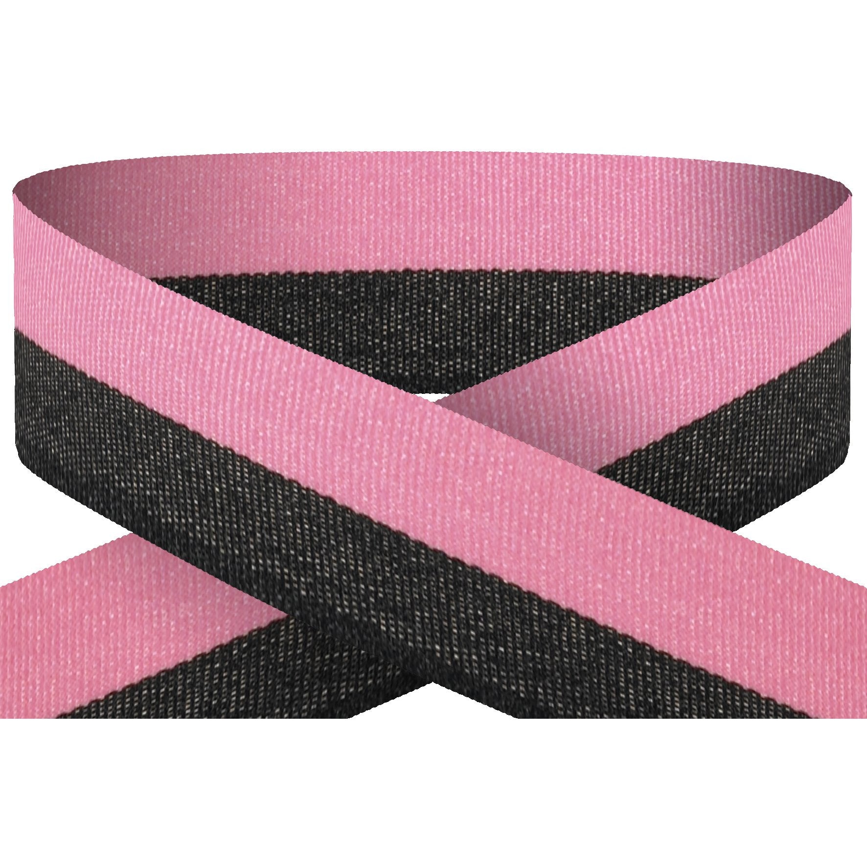 Pink And Black 22mm Wide Ribbon And Clip
