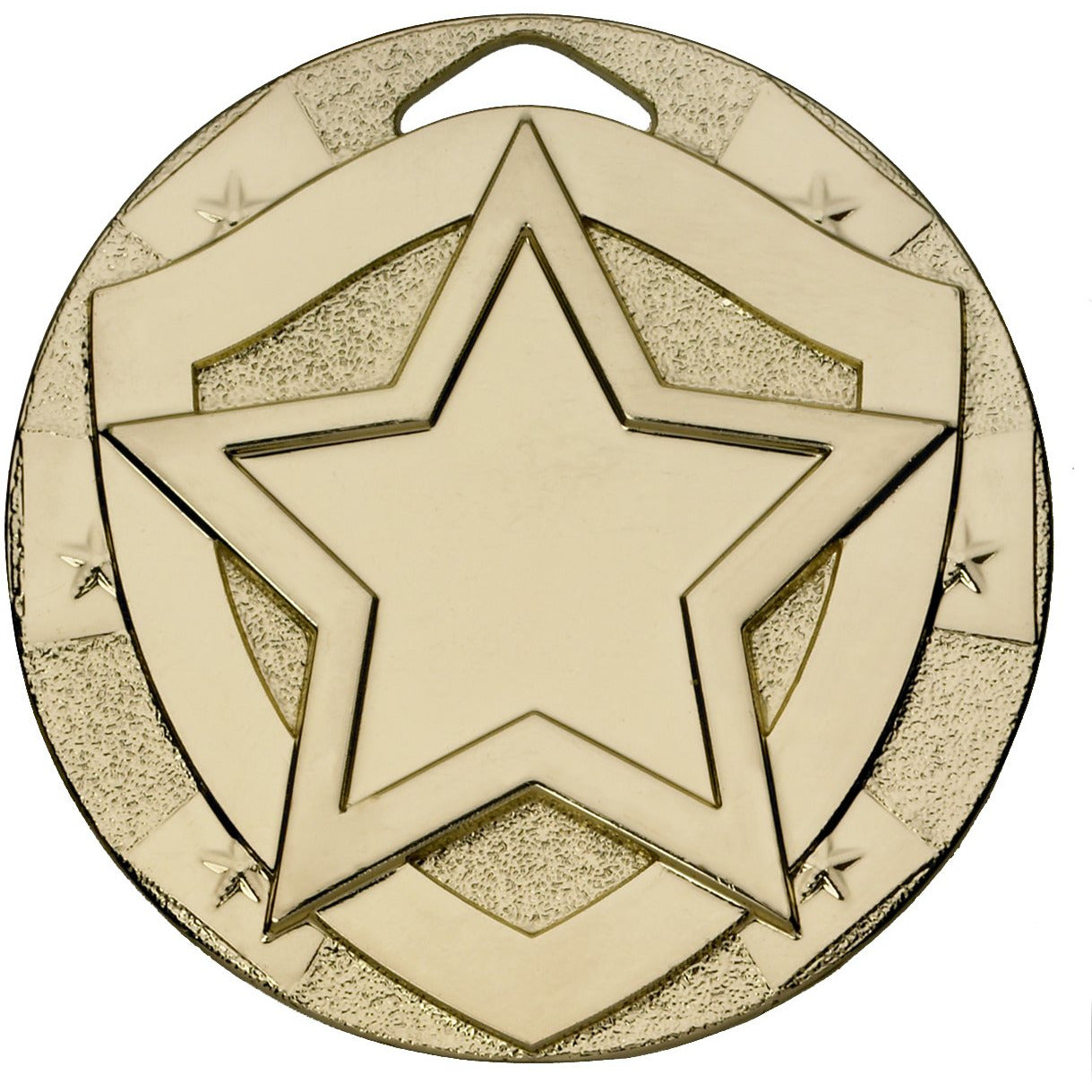 Star Mini Shield Medal 50mm Gold
