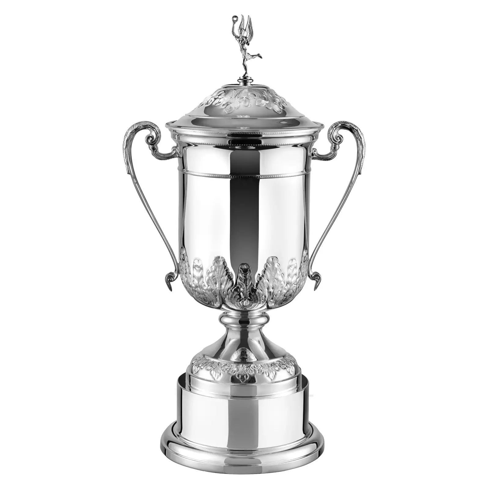 Silver Plated 20.25in Congressional Hand-Chased Detailed Cup - With Eros Lid