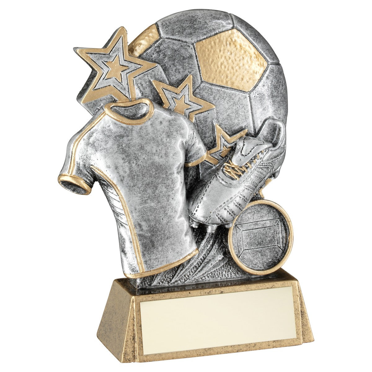 Football With Boot And Shirt On Bronze Base Trophy