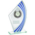 Sail Glass Trophy With Silver/Black Wreath Trim