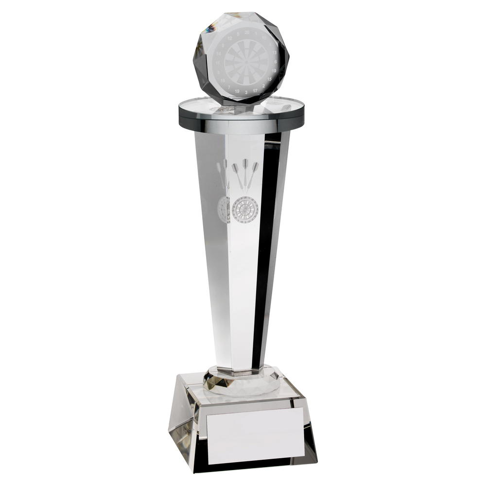 Darts Glass Column on Base Trophy