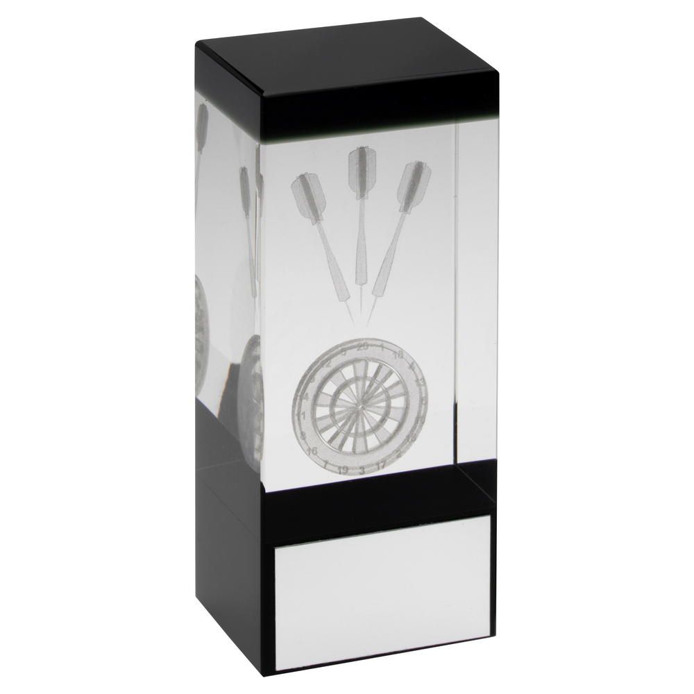 Darts Glass Laser Block Trophy