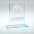 Jade/Silver Glass Plaque Award With Darts Insert