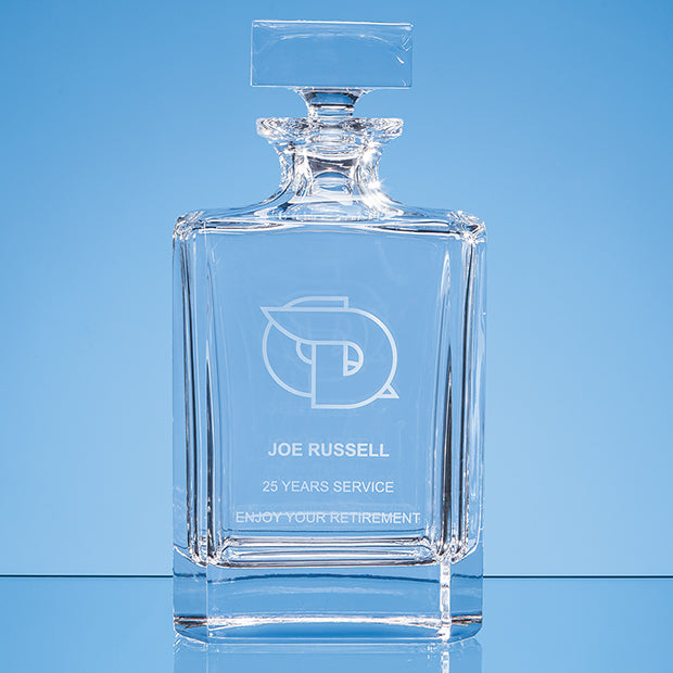 Engraved Crystal Berlinetta Modern Spirit Decanter
