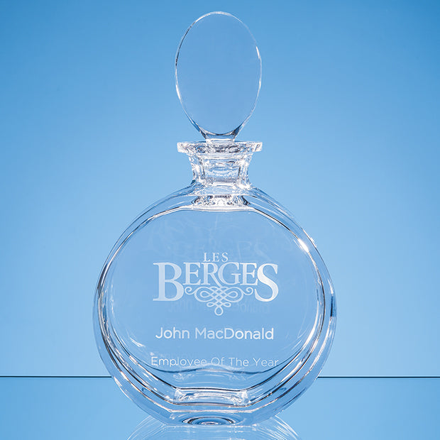 Engraved Crystal Elena Round Glass Spirit Decanter