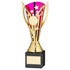 Gold/Purple Plastic 'Flash Star' Trophy Cup On Black Marble Base