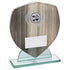 Cards Wood-Effect Glass Shield Award