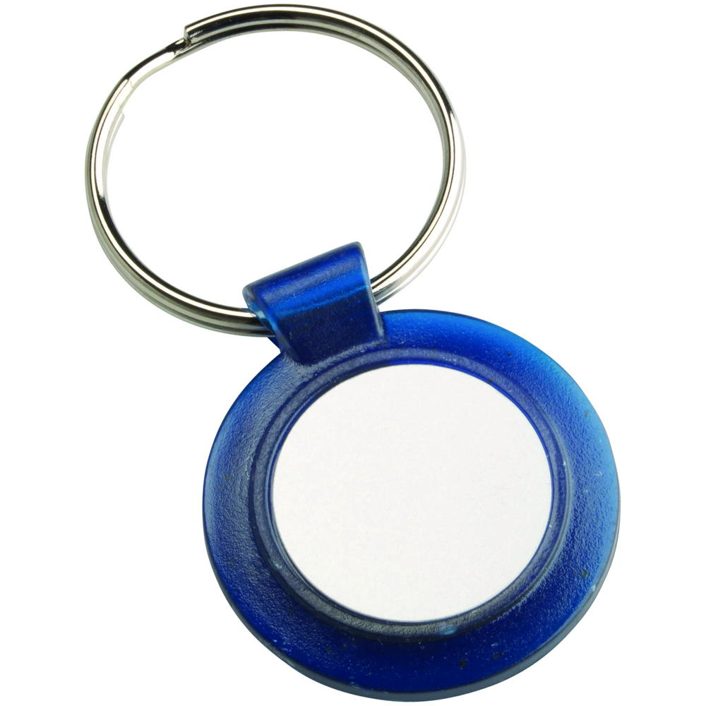 Round Keyring - Blue (1in Centre) 1.5in
