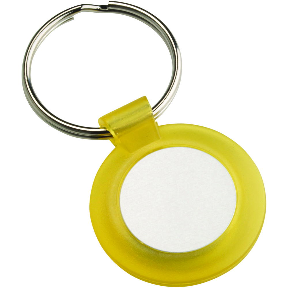 Round Keyring - Yellow (1in Centre) 1.5in